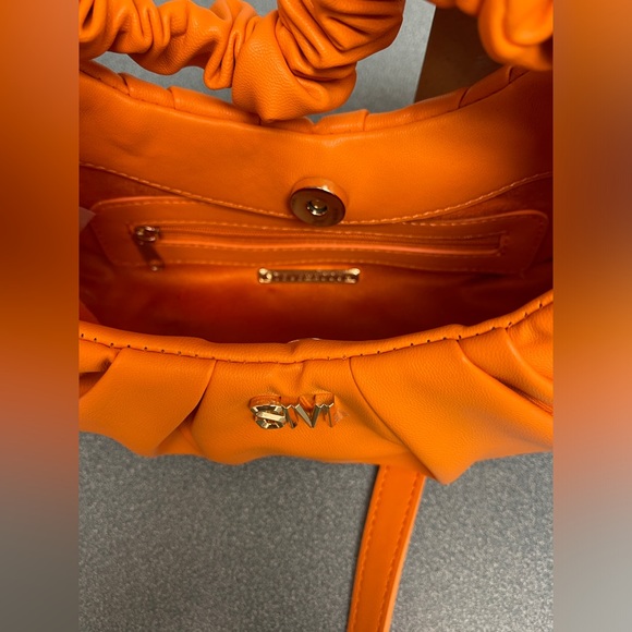 STEVE MADDEN BCorinne Faux Leather Shoulder/Crossbody/ Top Handle Bag MANGO - Picture 7 of 7